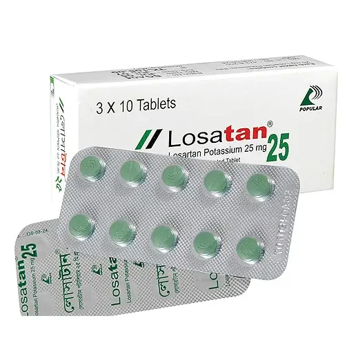 Pack Image: Losatan 25 mg Tablet (3 x 10)