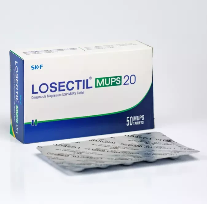 Pack Image: Losectil MUPS 20 mg Tablet (5 x 10)