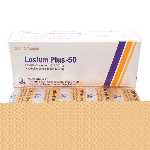 Pack Image: Losium Plus 50 mg Tablet (3 x 10)