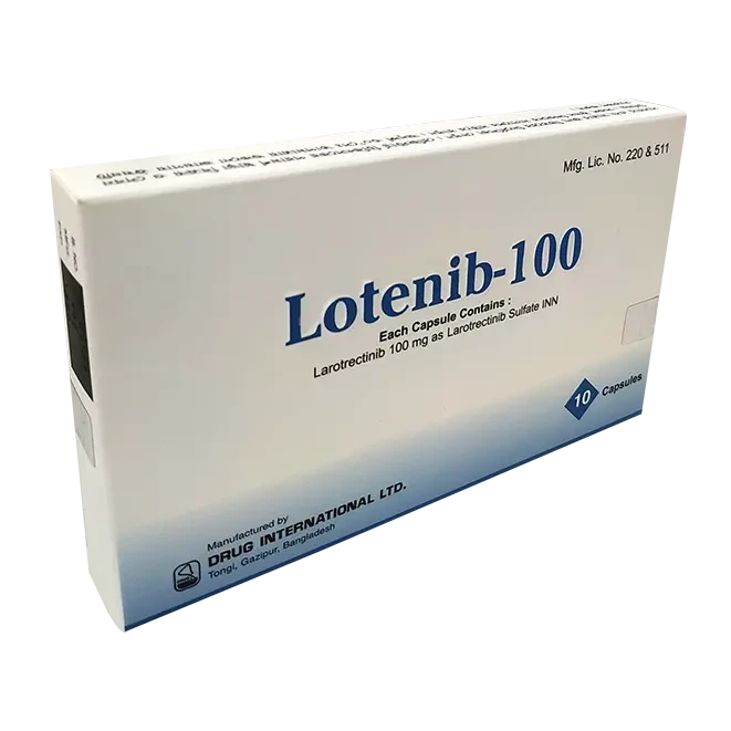 Pack Image: Lotenib 100 mg Capsule (1 x 10)
