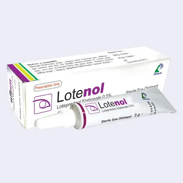 Pack Image: Lotenol 0.5% Eye Ointment (3 gm tube)