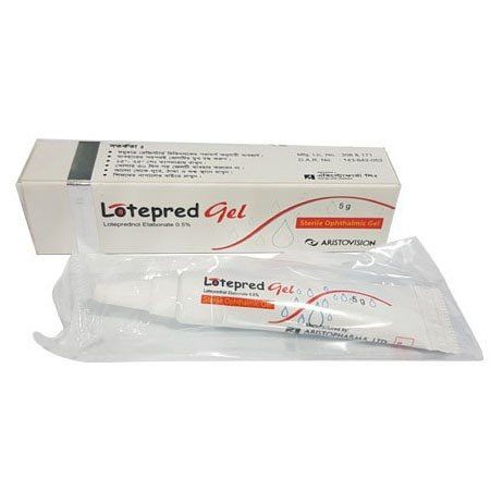 Pack Image: Lotepred 0.5% Eye Gel (5 gm tube)