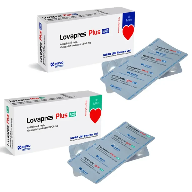 Pack Image: Lovapres Plus 5 mg Tablet (3 x 10)