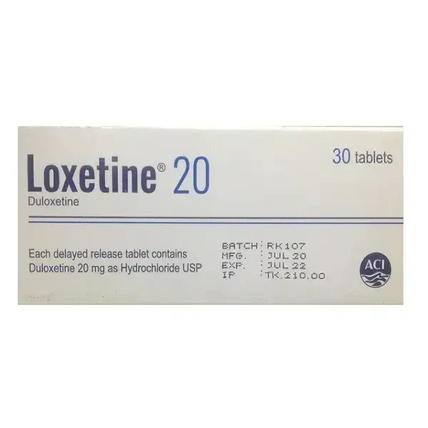 Pack Image: Loxetine 20 mg Tablet (3 x 10)