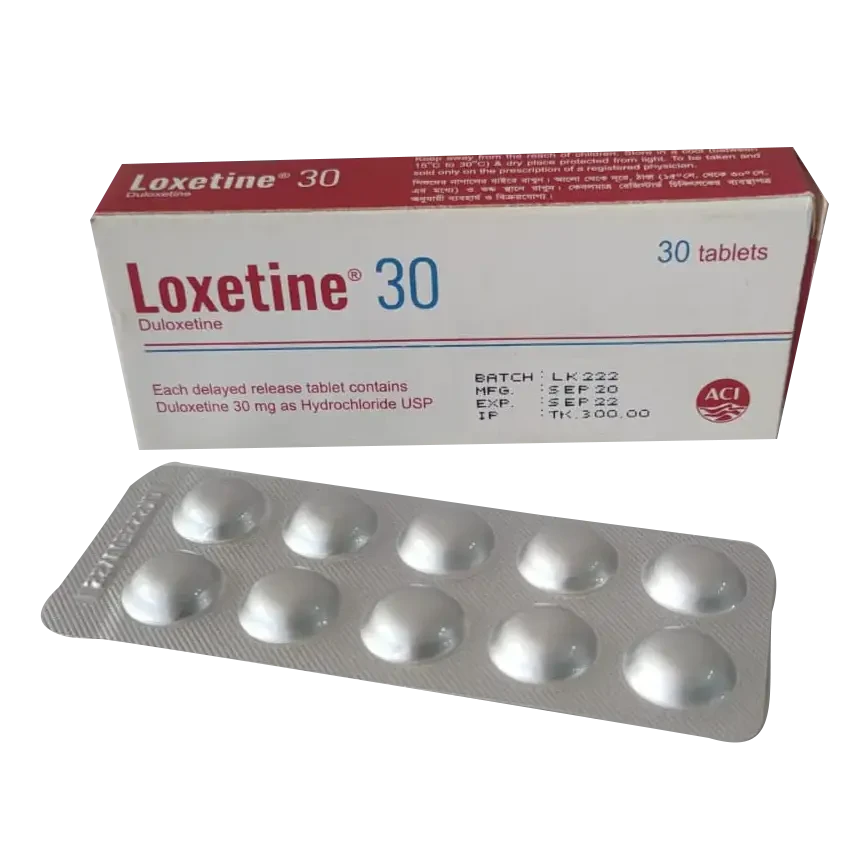Pack Image: Loxetine 30 mg Tablet (3 x 10)
