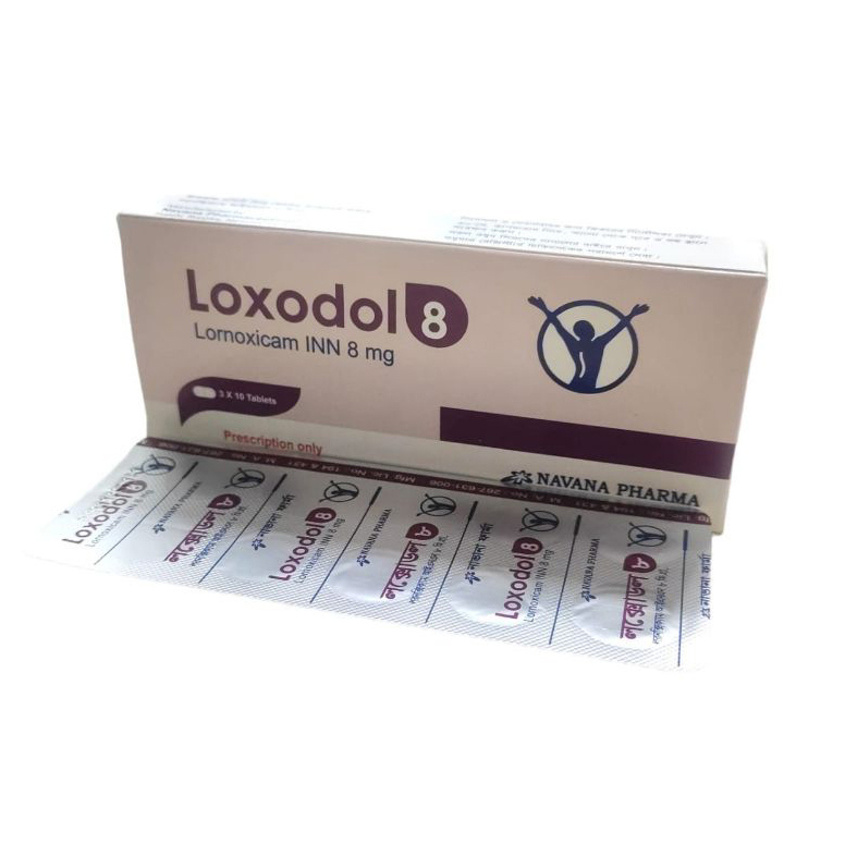 Pack Image: Loxodol 8 mg Tablet (3 x 10)