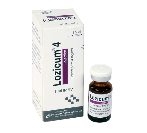 Pack Image: Lozicum 4 mg Injection (1 ml vial)