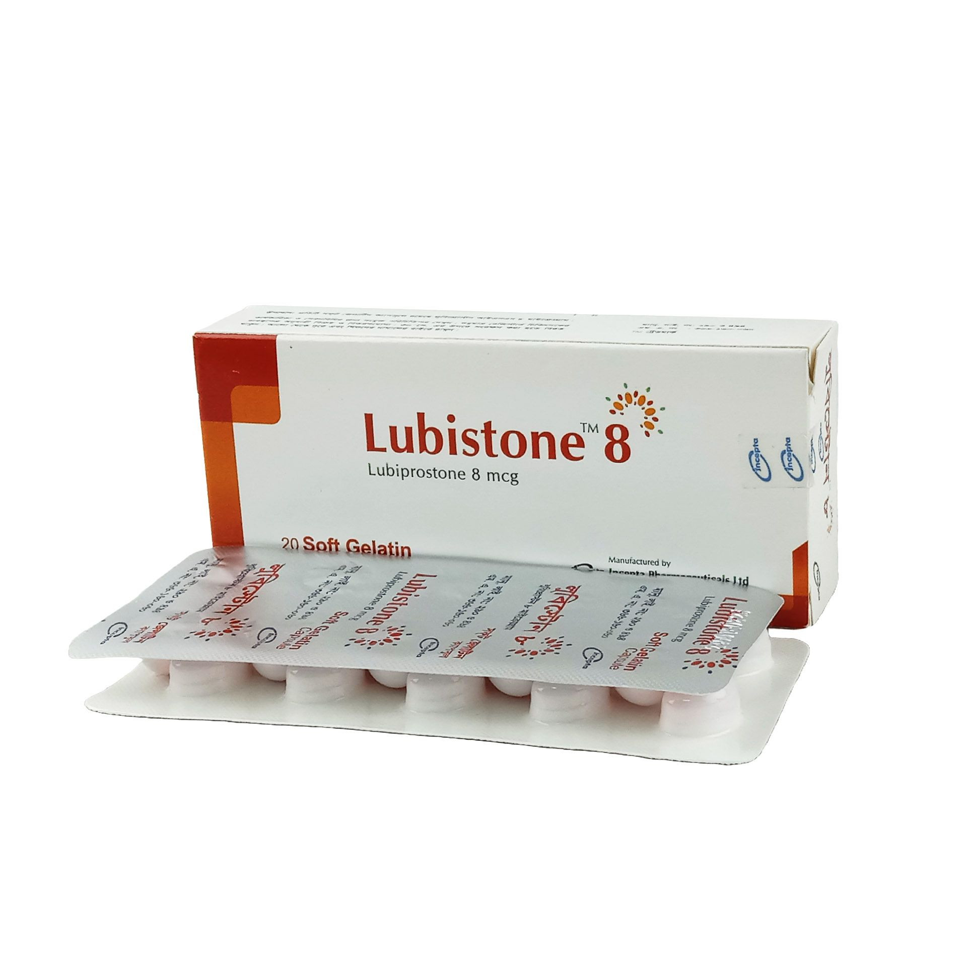 Pack Image: Lubistone 8 mcg Capsule (2 x 10)
