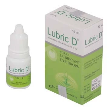 Pack Image: Lubric D 0.1% 0.3% Eye Drop (10 ml drop)