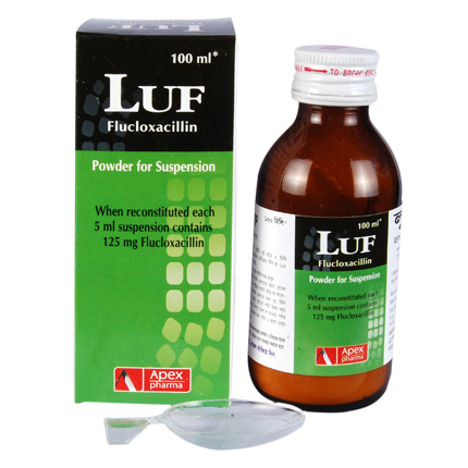 Pack Image: Luf 125 mg Suspension (100 ml bottle)