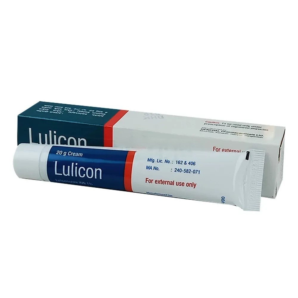 Pack Image: Lulicon 1% Cream (20 gm tube)
