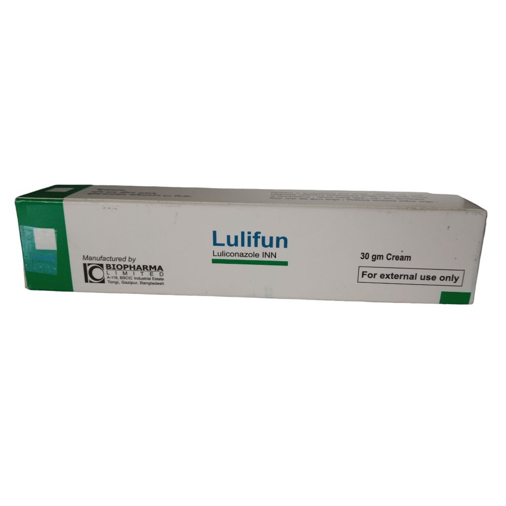 Pack Image: Lulifun 1% Cream (30 gm tube)