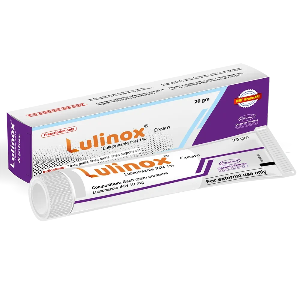 Pack Image: Lulinox 1% Cream (20 gm tube)
