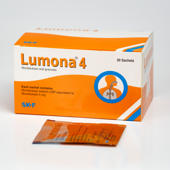 Pack Image: Lumona 4 mg Oral Granules (3.5 gm sachet)