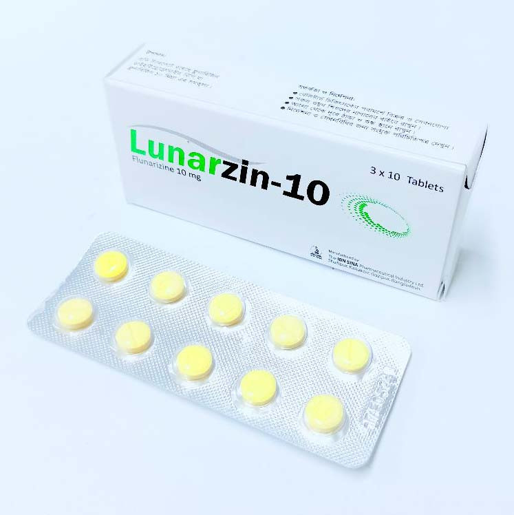 Pack Image: Lunarzin 10 mg Tablet (3 x 10)