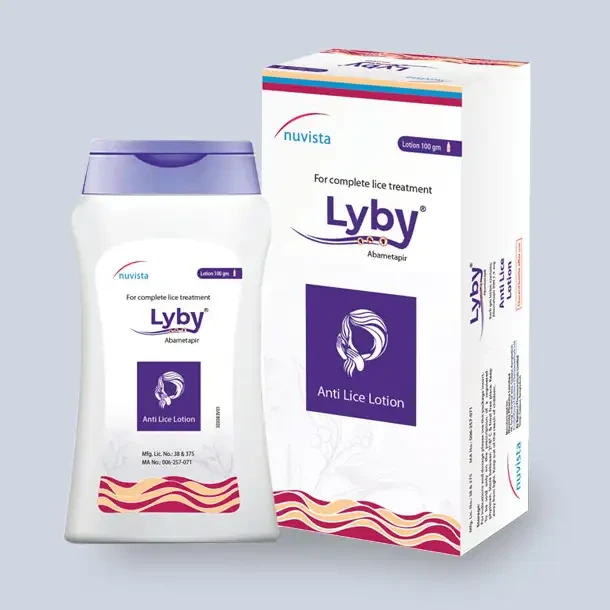 Pack Image: Lyby 7.4 mg Scalp Lotion (100 gm bottle)