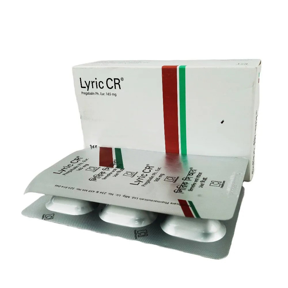 Pack Image: Lyric CR 165 mg Tablet (3 x 6)