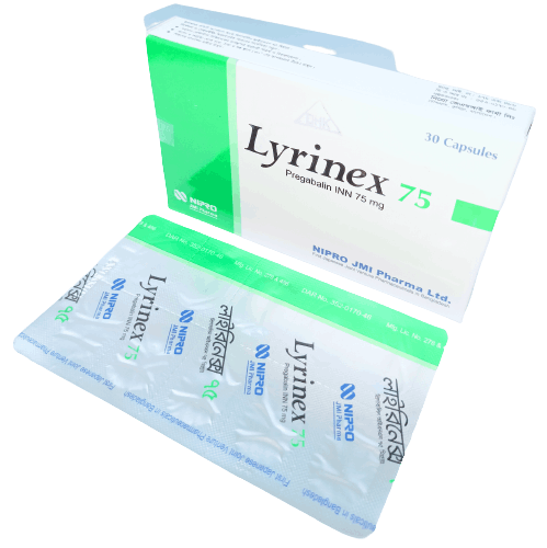 Pack Image: Lyrinex 75 mg Capsule (3 x 10)