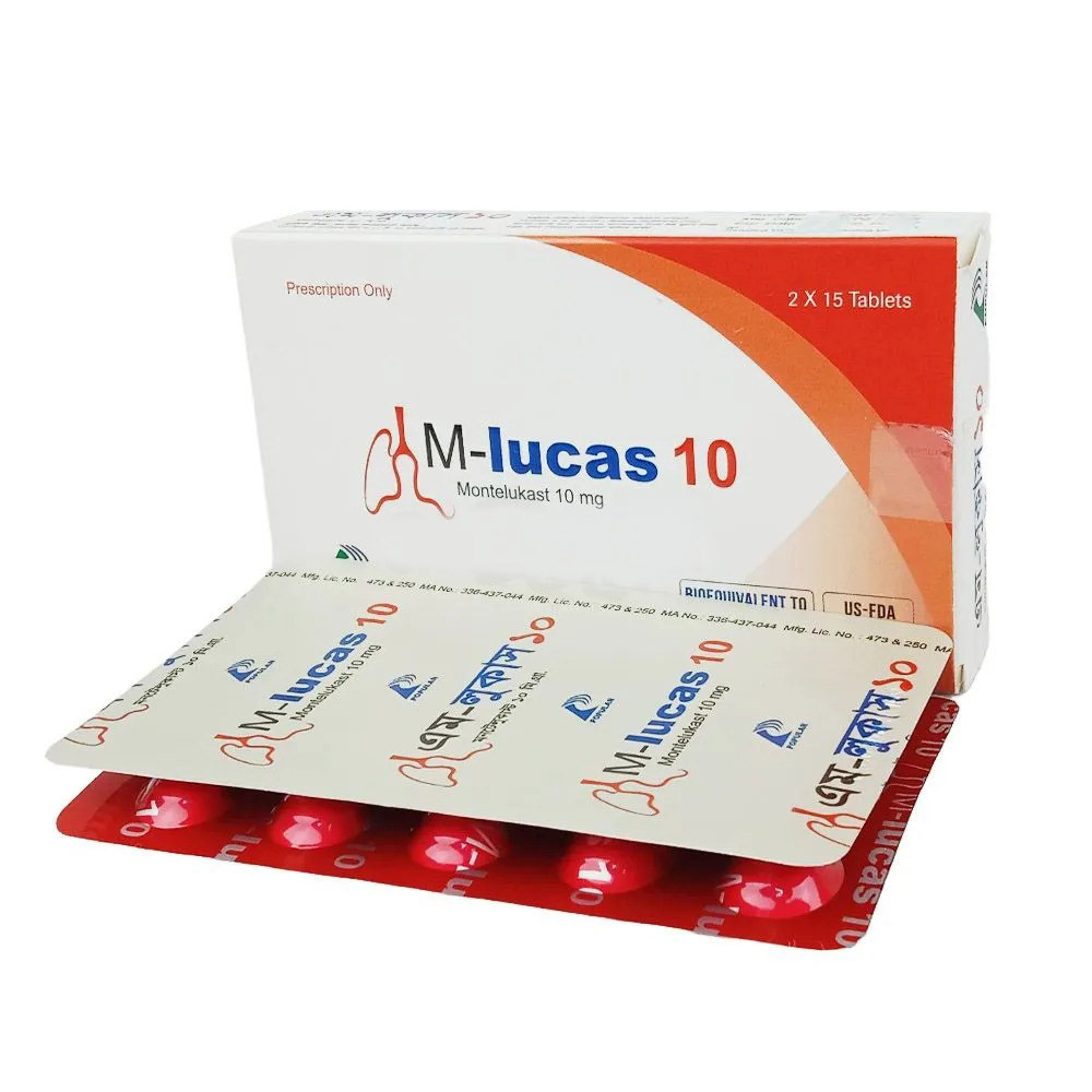 Pack Image: M-lucas 10 mg Tablet (2 x 15)