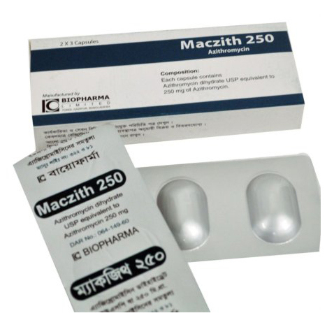 Pack Image: Maczith 250 mg Capsule (2 x 3)