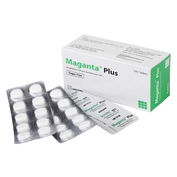 Pack Image: Maganta Plus 480 mg Chewable Tablet (10 x 10)