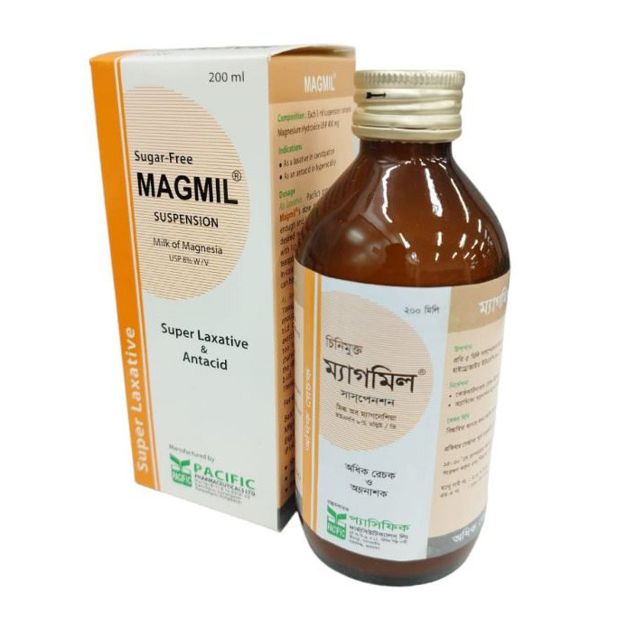 Pack Image: Magmil 400 mg Suspension (100 ml bottle)