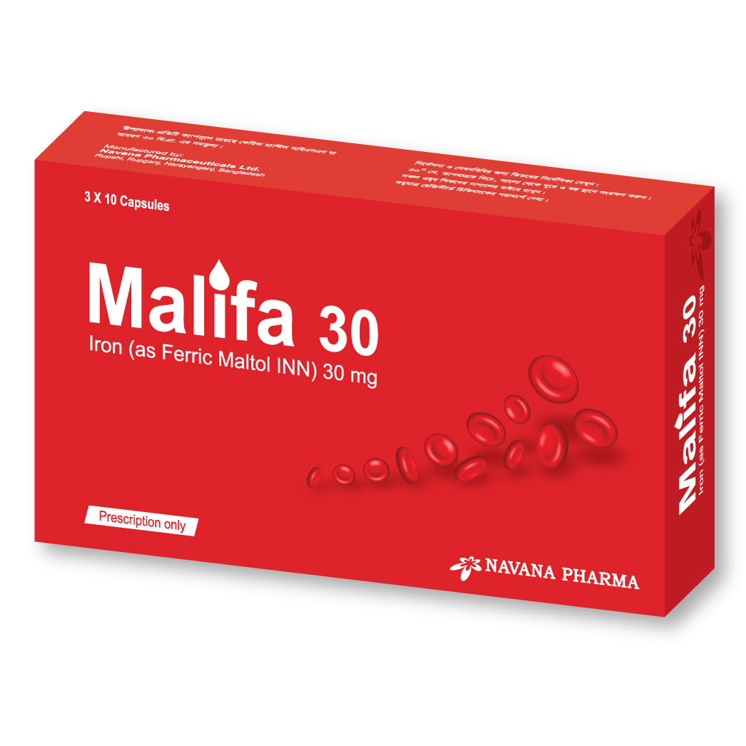 Pack Image: Malifa 30 mg Capsule (3 x 10)
