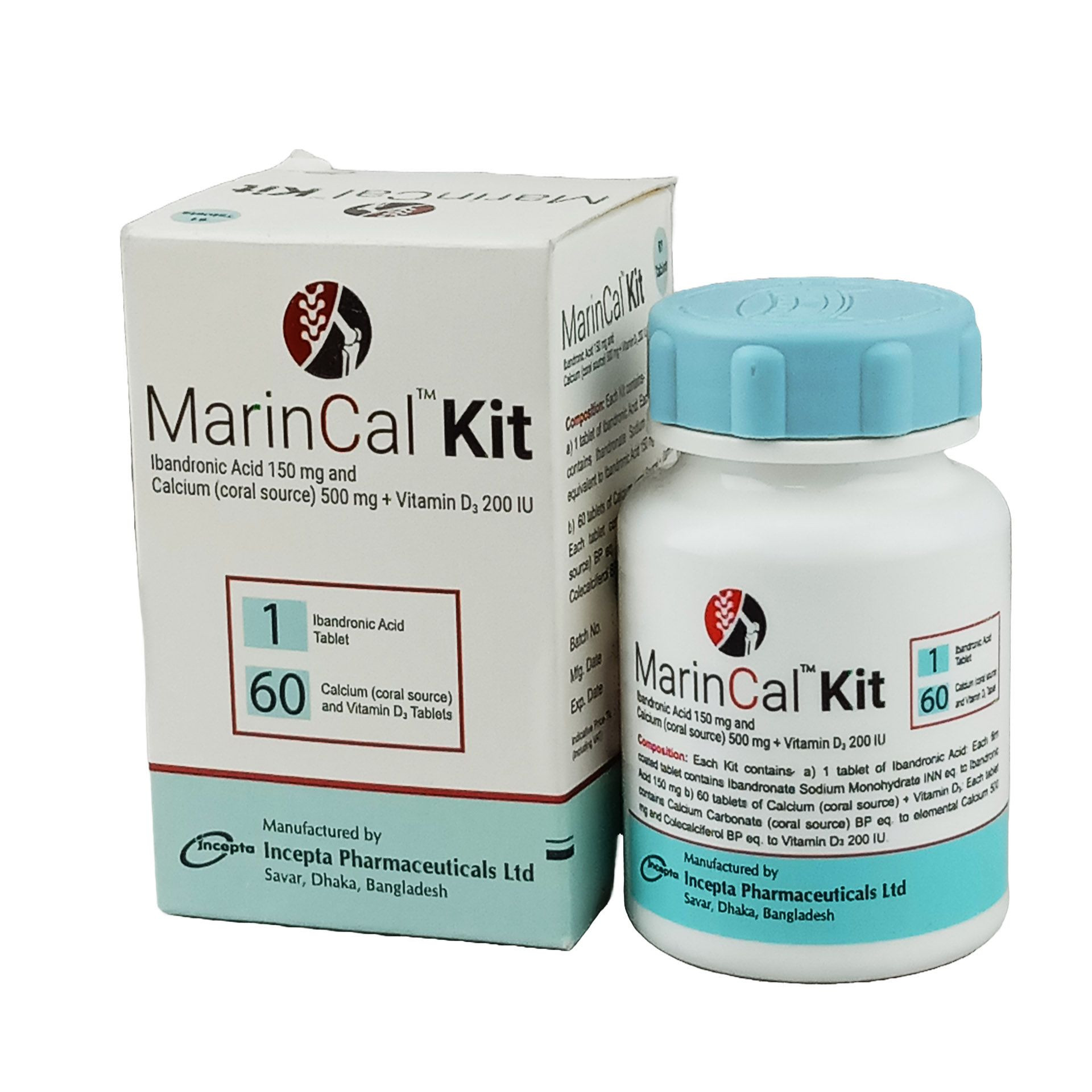 Pack Image: MarinCal Kit 150 mg Tablet ((1 & 60) tablet kit)