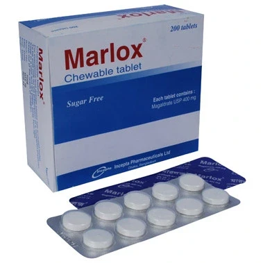 Pack Image: Marlox 400 mg Chewable Tablet (20 x 10)