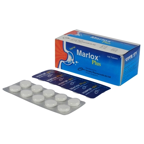 Pack Image: Marlox Plus 480 mg Chewable Tablet (10 x 10)