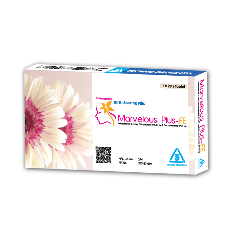 Pack Image: Marvelouse Plus 0.03 mg Tablet (28 tablet pack)