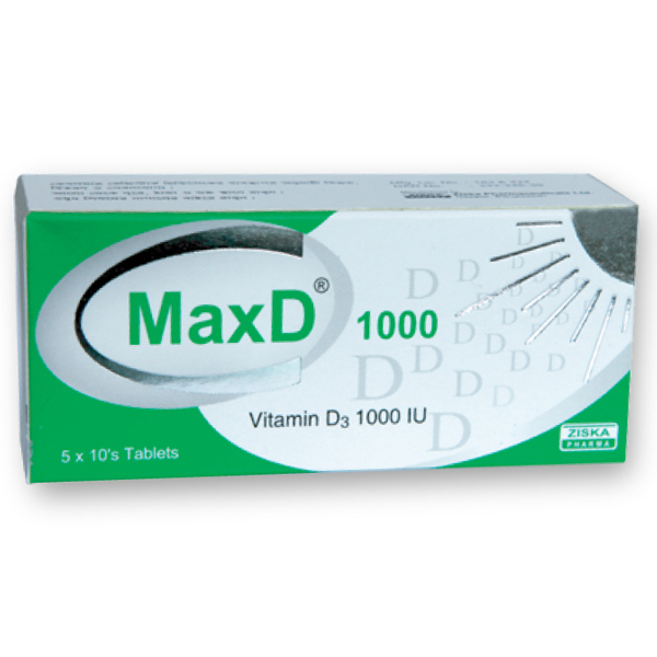 Pack Image: MaxD 1000 IU Tablet (5 x 10)