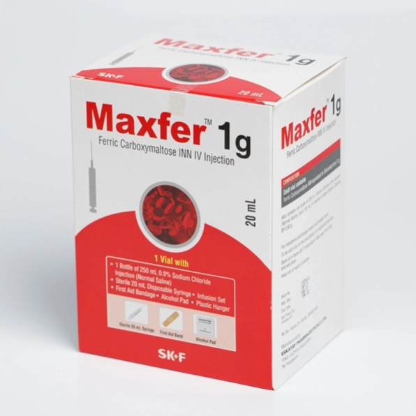 Pack Image: Maxfer 1 gm Injection (20 ml vial)