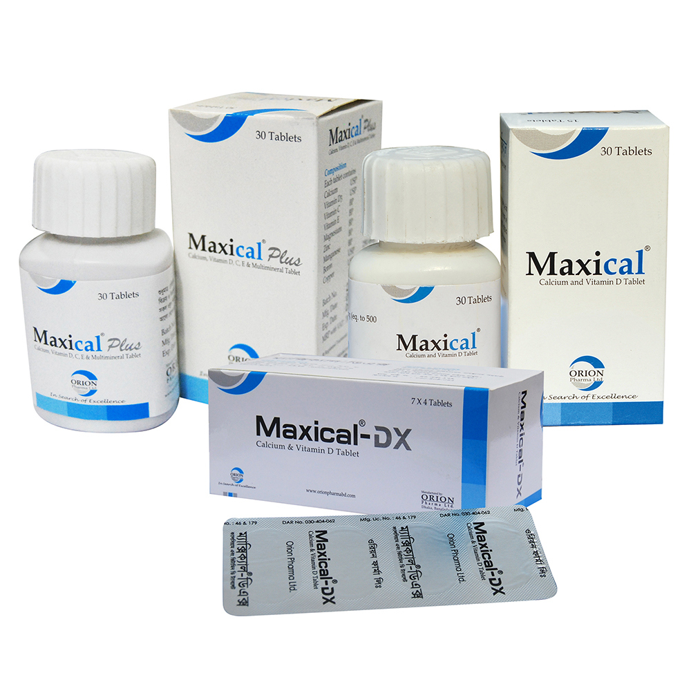 Pack Image: Maxical-DX 600 mg Tablet (7 x 4)