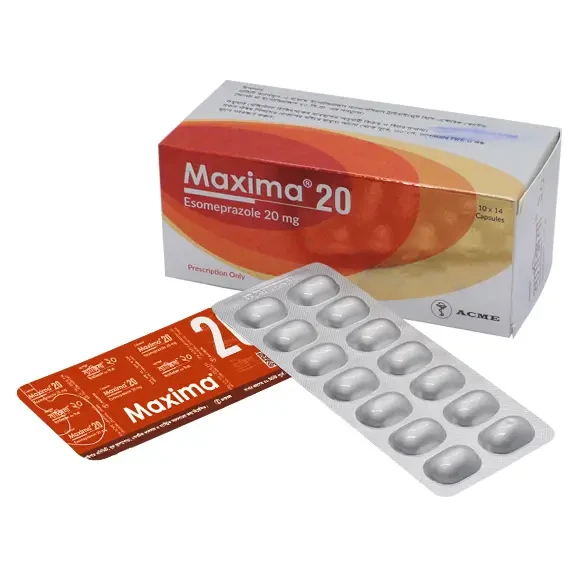 Pack Image: Maxima 20 mg Capsule (10 x 14)