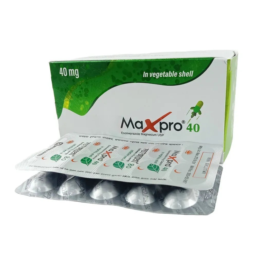 Pack Image: Maxpro 40 mg Capsule (10 x 10)