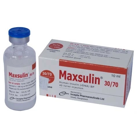 Pack Image: Maxsulin 30% 70% Injection (10 ml vial)
