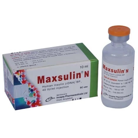 Pack Image: Maxsulin N 40 IU Injection (10 ml vial)