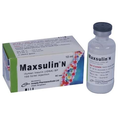 Pack Image: Maxsulin N 100 IU Injection (10 ml vial)