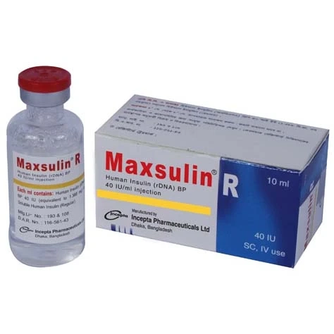 Pack Image: Maxsulin R 40 IU Injection (10 ml vial)