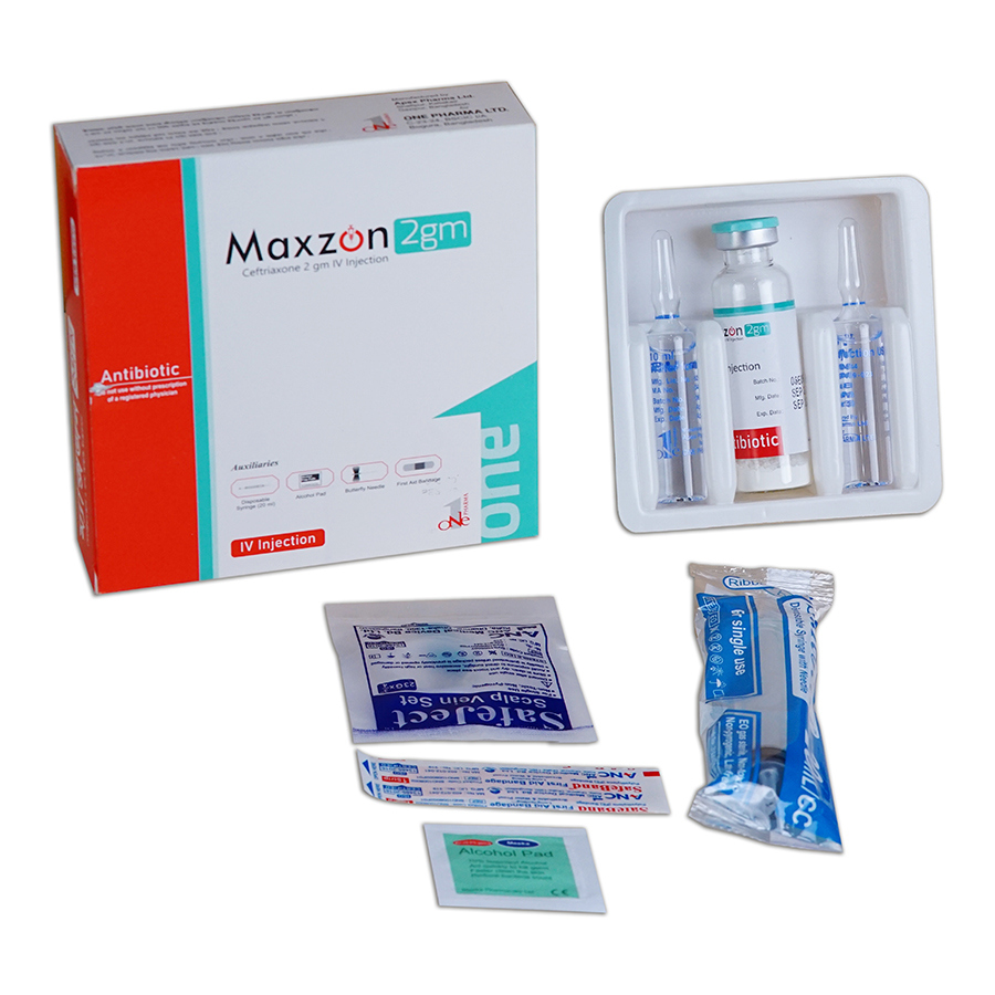 Pack Image: Maxzon 2 gm Injection (2 gm vial)