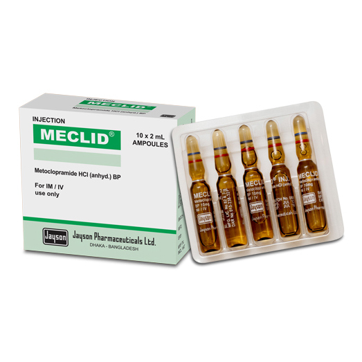Pack Image: Meclid 10 mg Injection (2 ml ampoule)