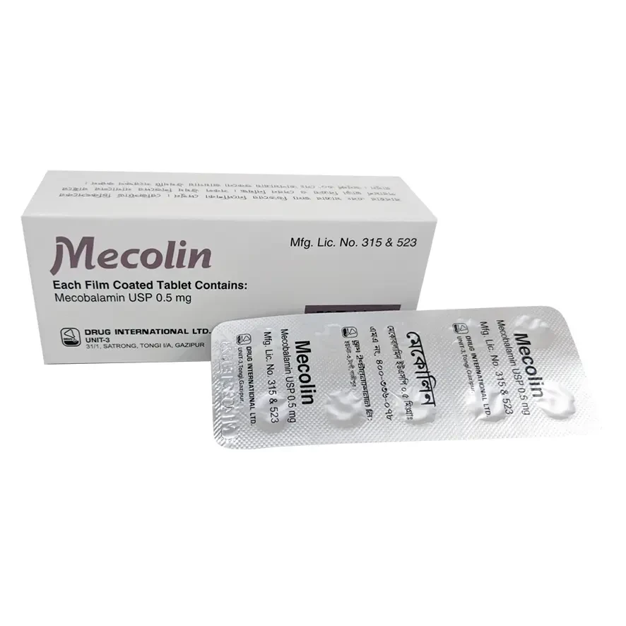 Pack Image: Mecolin 500 mcg Tablet (5 x 10)