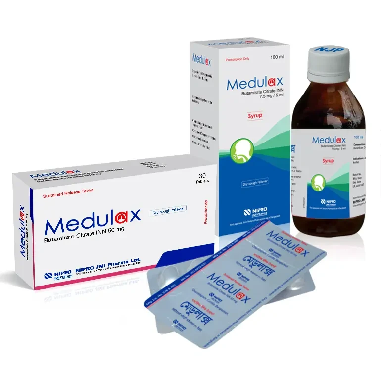 Pack Image: Medulax 7.5 mg Syrup (100 ml bottle)