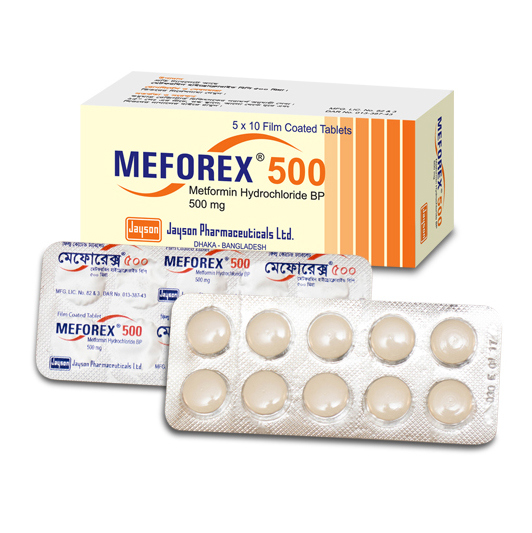 Pack Image: Meforex 500 mg Tablet (5 x 10)