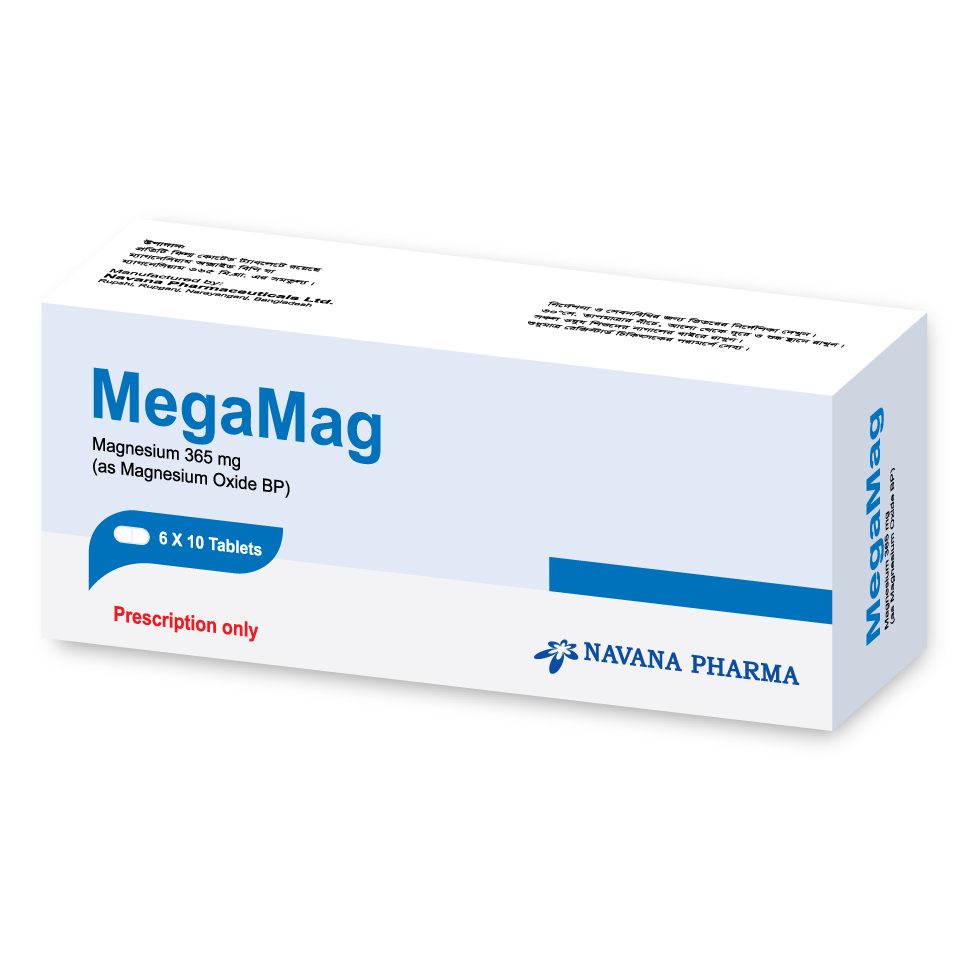 Pack Image: MegaMag 365 mg Tablet (6 x 10)