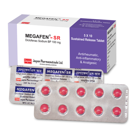 Pack Image: Megafen-SR 100 mg Tablet (5 x 10)