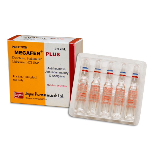 Pack Image: Megafen Plus (75 mg Injection (2 ml ampoule)