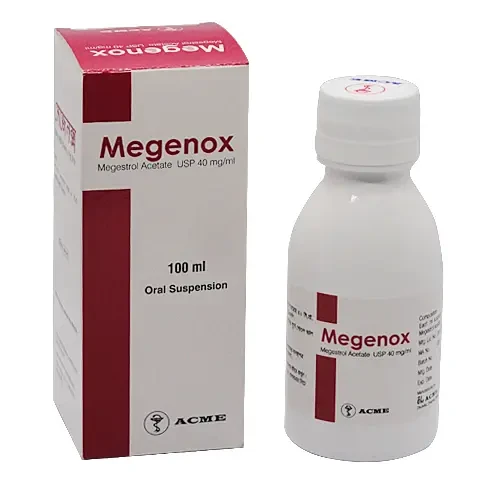 Pack Image: Megenox 200 mg Suspension (100 ml bottle)