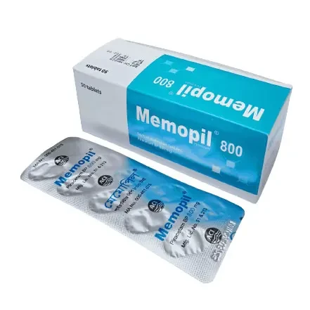 Pack Image: Memopil 800 mg Tablet (5 x 10)